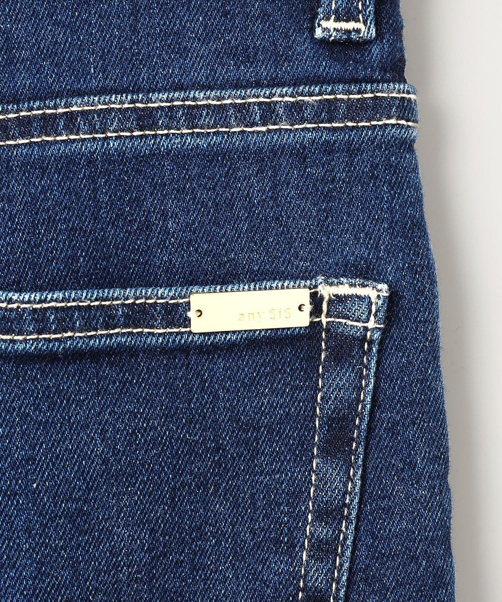 ANY SIS 【美Denimシリーズ】センタープレスセミフレア デニム 