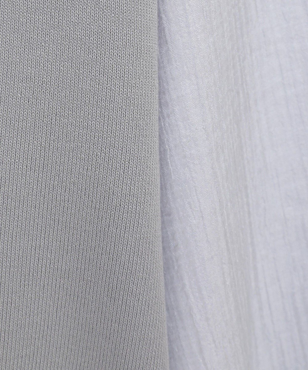 Green Parks 袖光沢ドッキングニットプルオーバー 