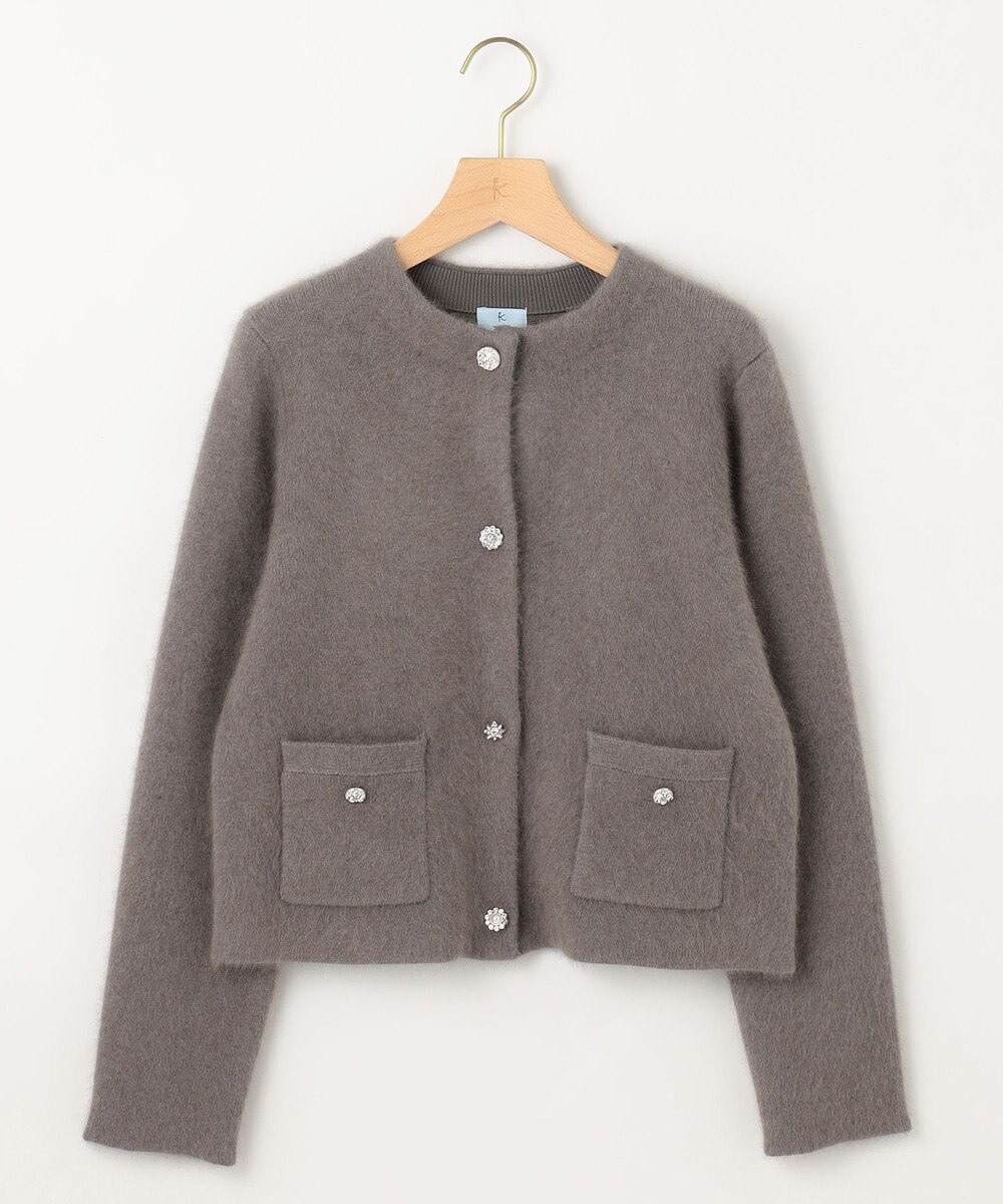 組曲 L 【手洗い可】フラッフィーファーニットジャケット 