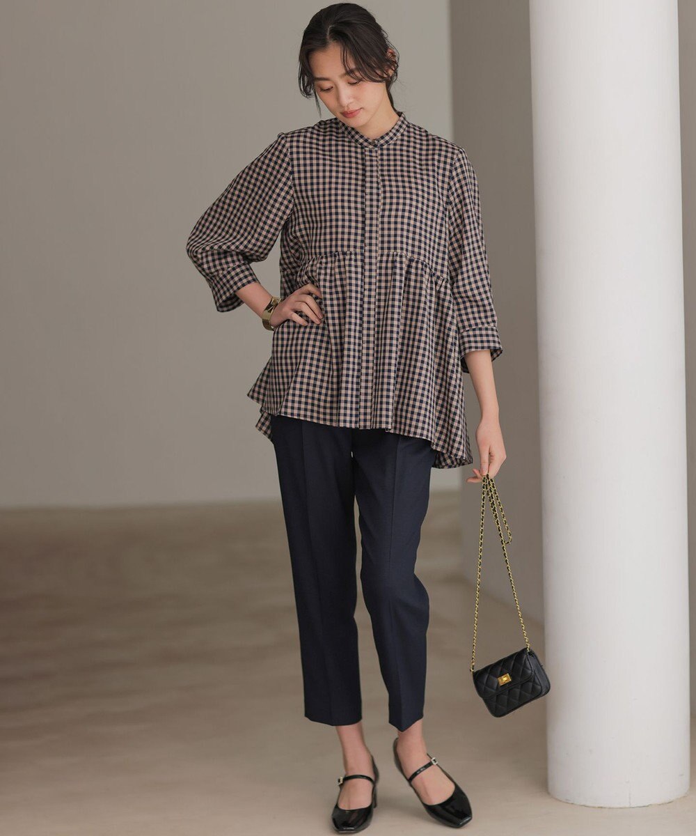 組曲 ニューリヨセルシャーティングペプラム ブラウス 