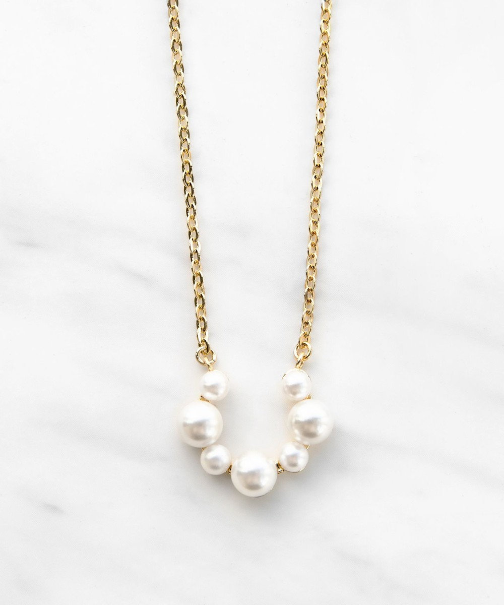 TOCCA FRILL PEARL HORSE SHOE NECKLACE ネックレス ゴールド系