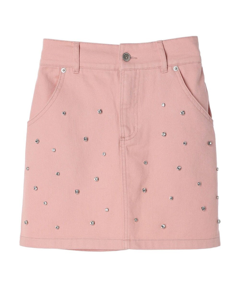 earth music&ecology ビジューデニムミニスカート 