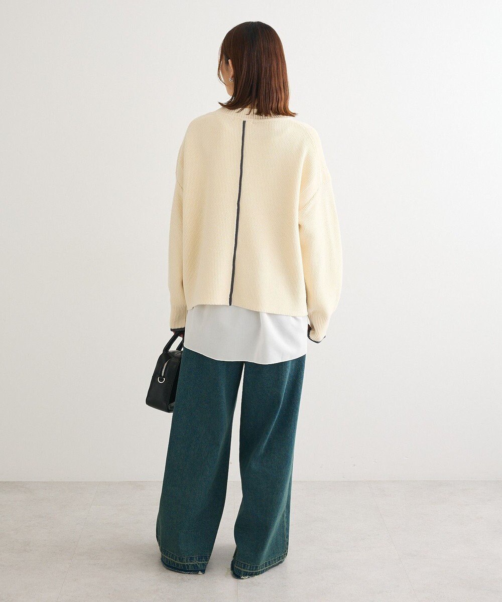 Green Parks かのこ編モックネックニットプルオーバー 