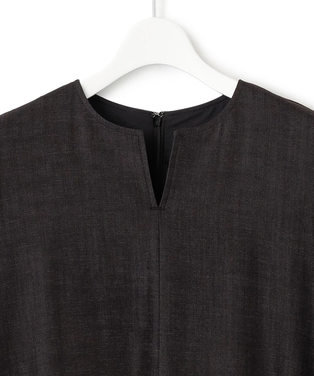 23区 【洗える】デニムライクシャンブレー フレア ワンピース 