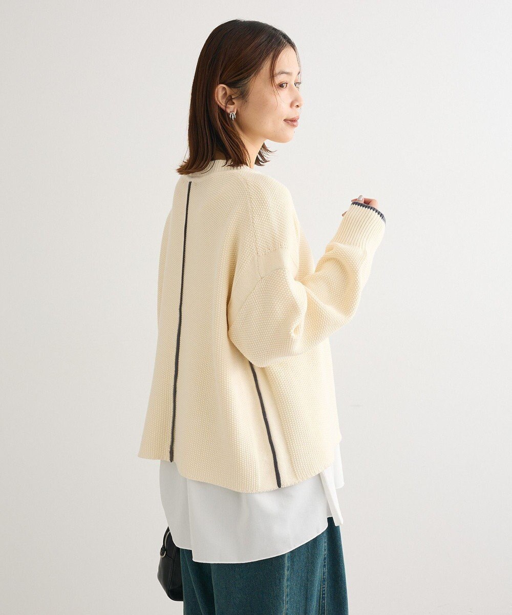 Green Parks かのこ編モックネックニットプルオーバー 