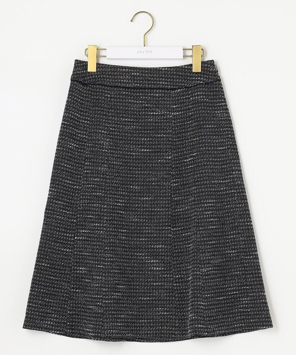 ANY SIS 【セットアップ対応】リップルボーダー フレア スカート 