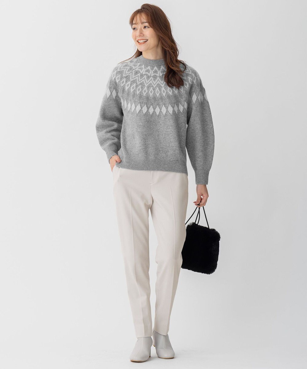 自由区 【裏起毛/撥水加工】TRギャバ テーパードパンツ 