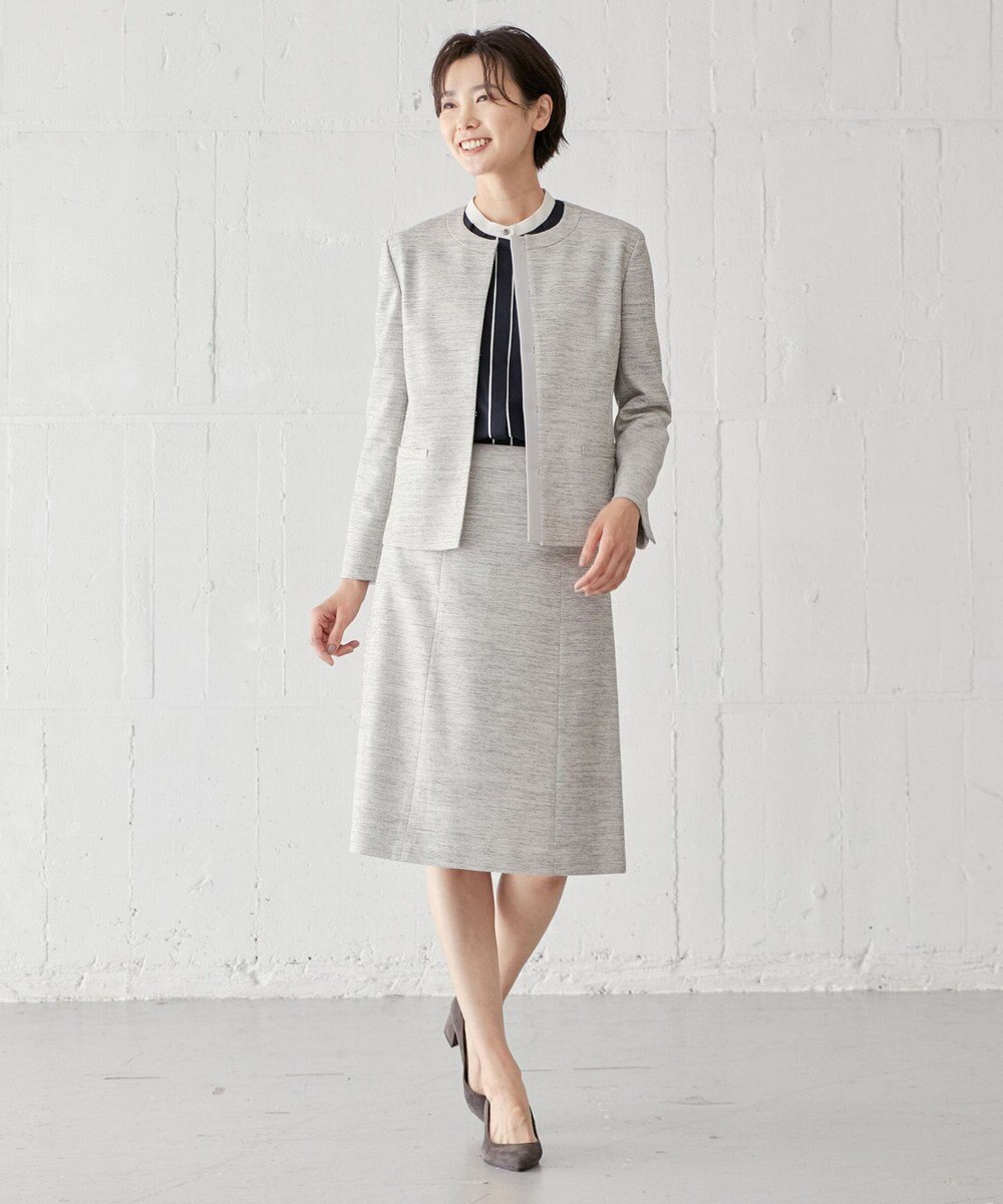 J.PRESS LADIES ライトツイードストレッチ スカート 