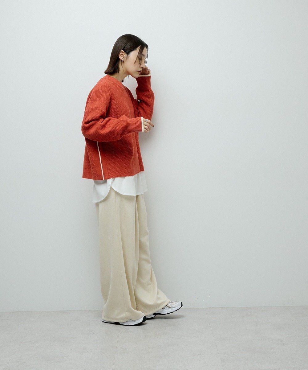 Green Parks かのこ編モックネックニットプルオーバー 