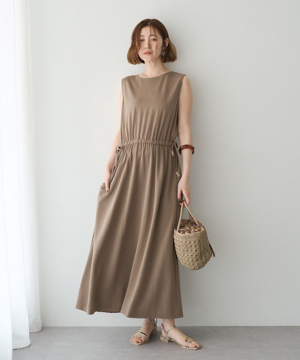 YECCA VECCA 【接触冷感】カットノースリーブワンピース 