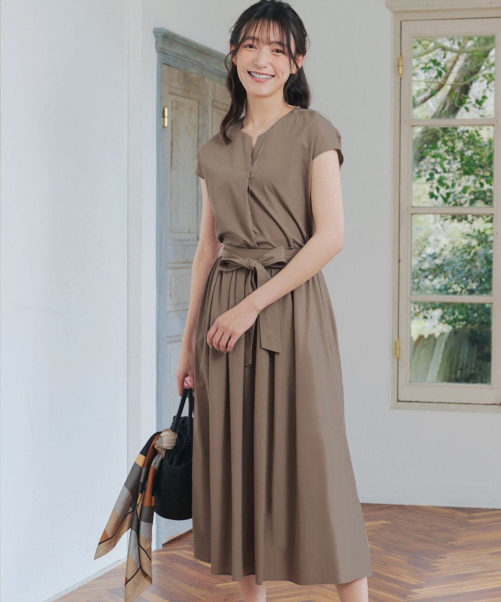 Tiaclasse 【トップス&スカートセット・洗える】ストレッチタフタセットアップ 