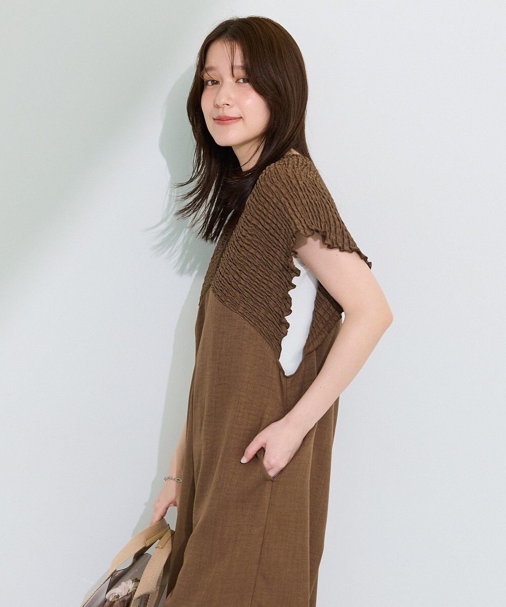 Green Parks シャーリングサロペット 