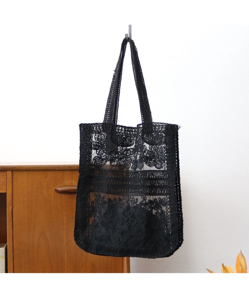 UNBILLION カシュカシュ cachecache / レース縦型トートバッグ 