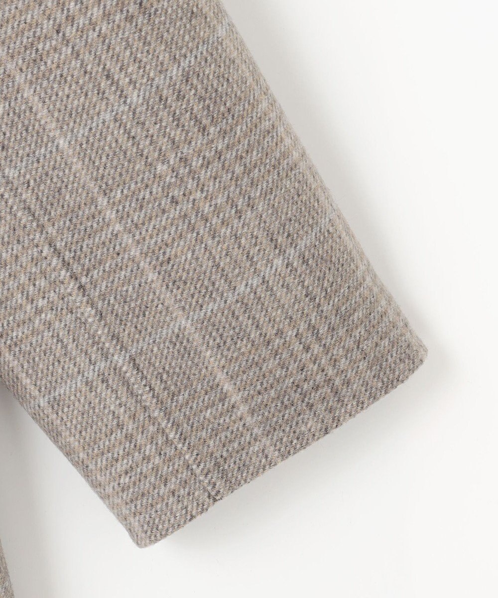 自由区 L 【17号サイズまで展開・カタログ掲載】ウールリバーチェック柄ダブルブレスト コート 