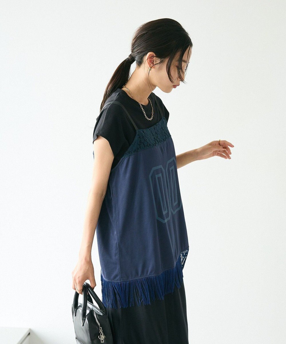 CRAFT STANDARD BOUTIQUE レース切替フリンジビスチェ 