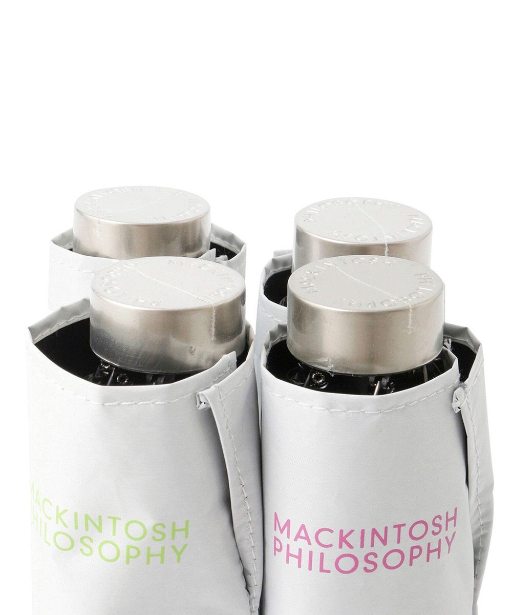 MOONBAT 【フワクール生地使用/軽量】MACKINTOSH PHILOSOPHY 遮光 晴雨兼用 折りたたみ日傘 ボーダー 