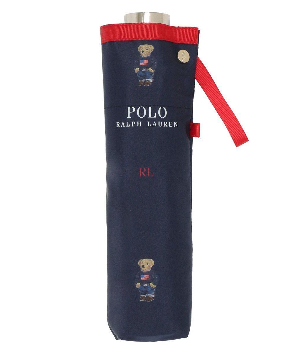 MOONBAT POLO RALPH LAUREN （ポロ ラルフローレン）折りたたみ傘 FLAG BEAR ポロベア ドット 大きめ55cm 