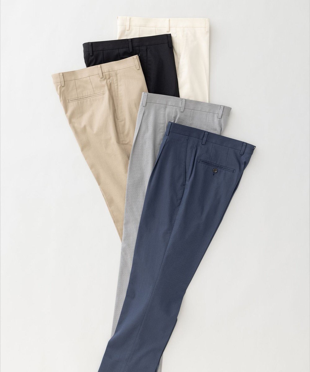 GOTAIRIKU 仕事で着られる綿パン【吸水速乾/ストレッチ/折り目加工】クールマックスコットンパンツ_1タック(25年モデル) 