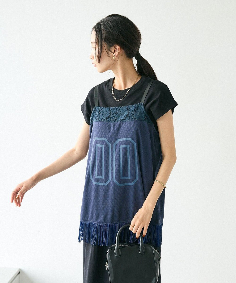 CRAFT STANDARD BOUTIQUE レース切替フリンジビスチェ 