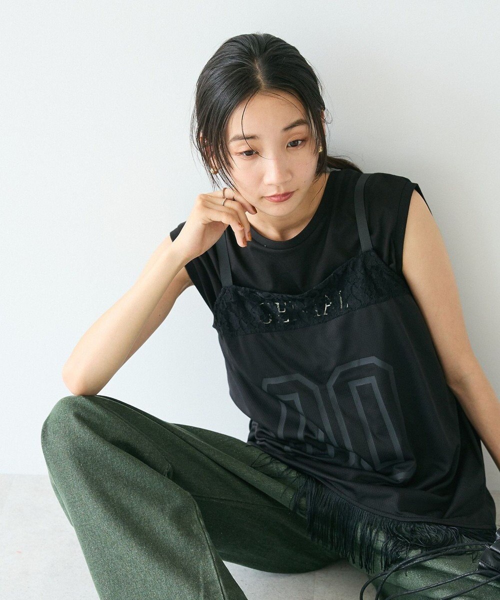 CRAFT STANDARD BOUTIQUE レース切替フリンジビスチェ 