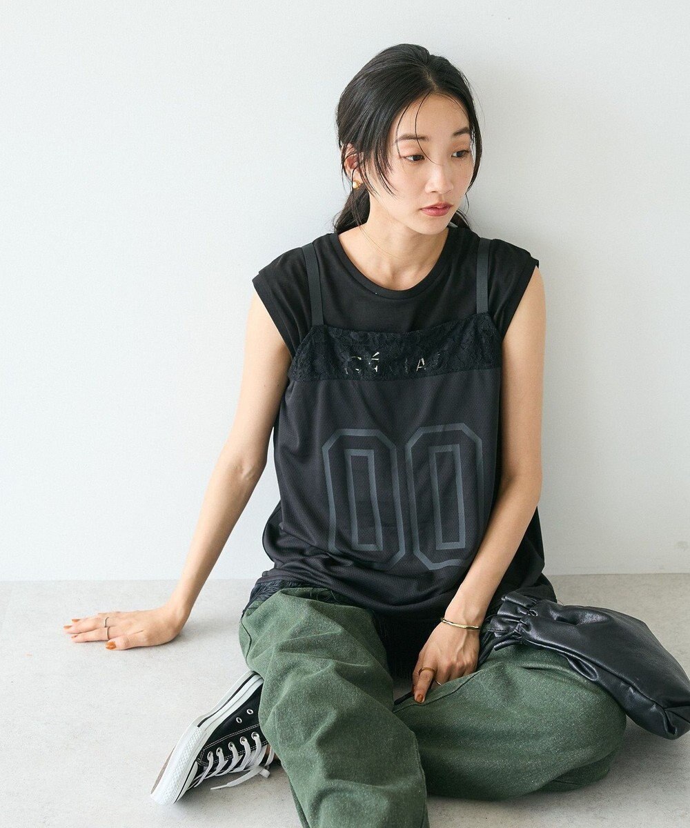 CRAFT STANDARD BOUTIQUE レース切替フリンジビスチェ 