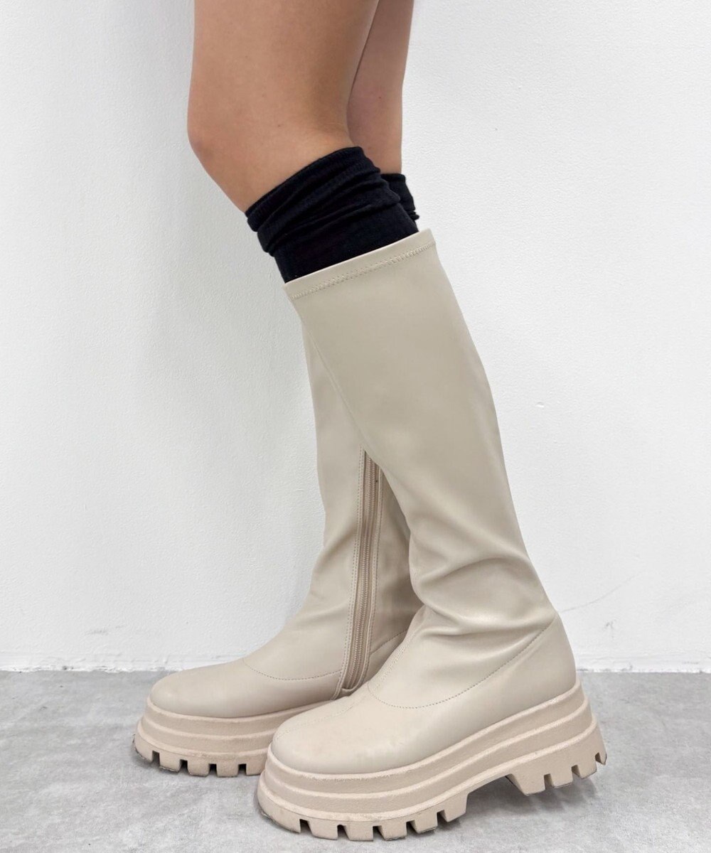 WEGO 切替リブニーハイソックス 