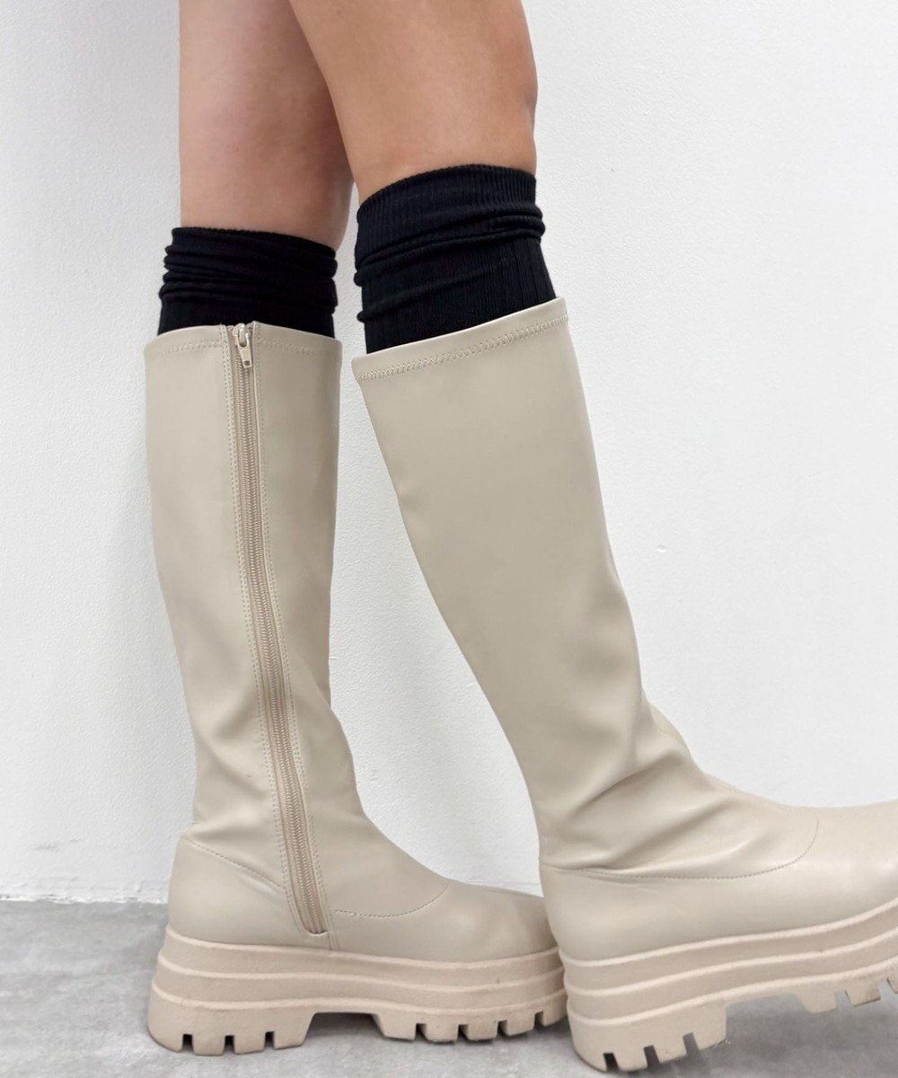 WEGO 切替リブニーハイソックス 