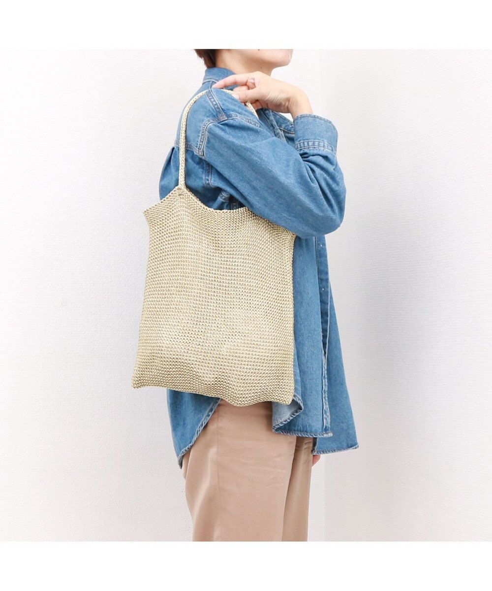 UNBILLION カシュカシュ cachecache / ラメ糸編みトートバッグ 