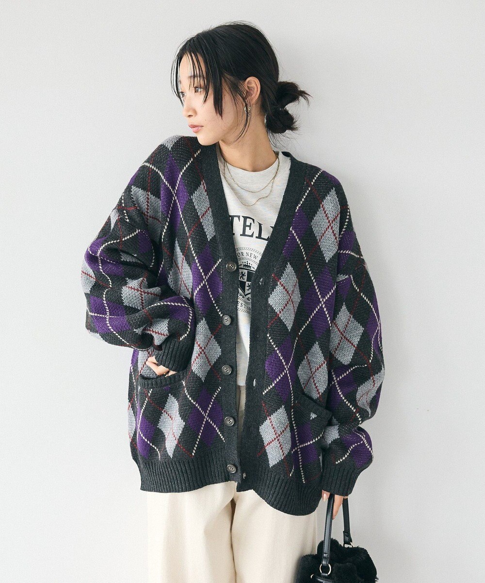 CRAFT STANDARD BOUTIQUE アーガイル柄カーディガン 