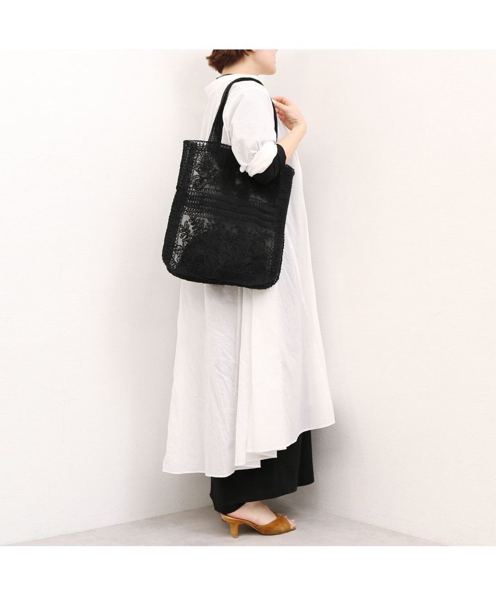 UNBILLION カシュカシュ cachecache / レース縦型トートバッグ 