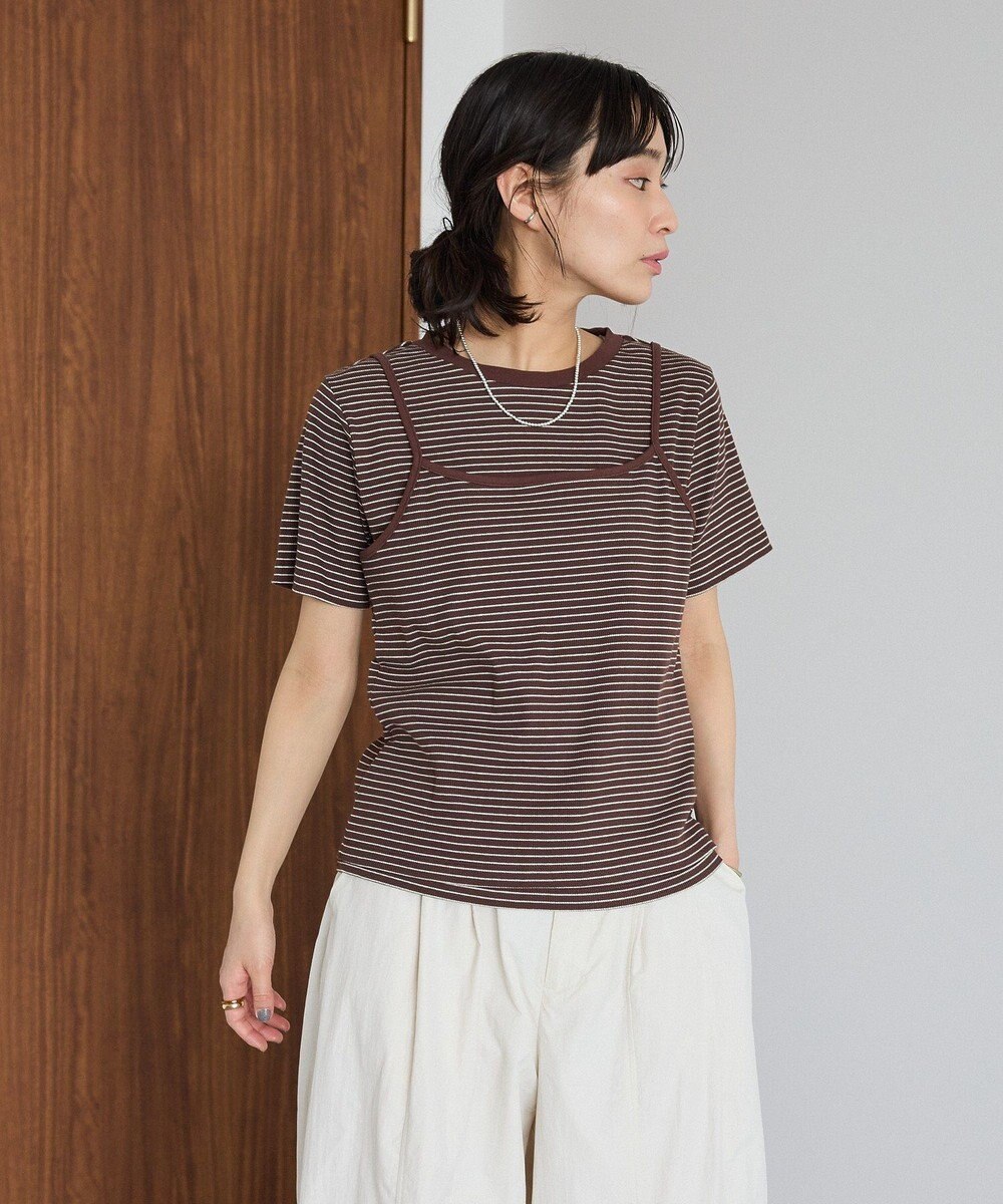 CRAFT STANDARD BOUTIQUE 2点セット/ボーダーキャミ+Tシャツ 