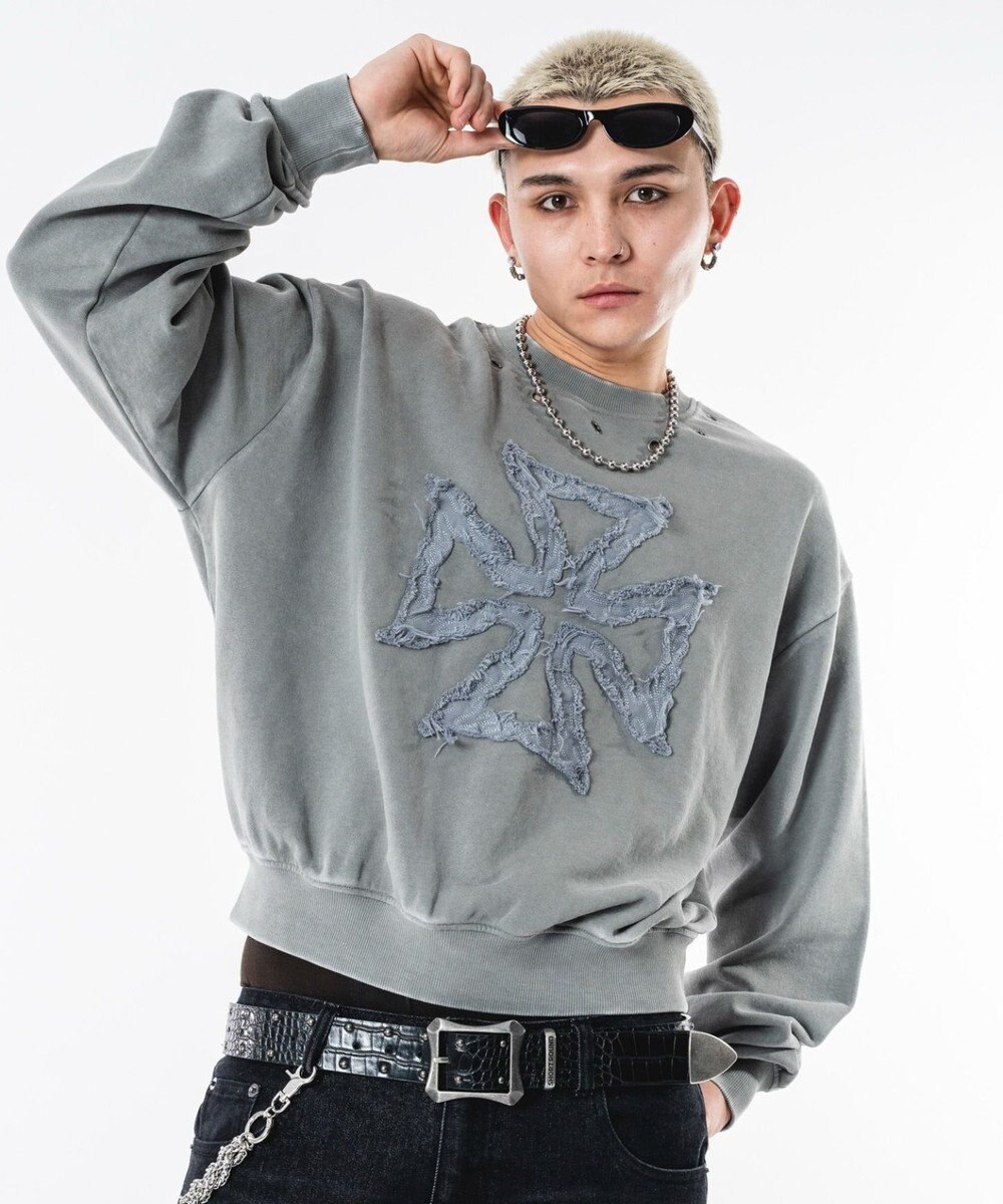 WEGO 【ユニセックス着用ITEM】ブリーチハトメロゴプルオーバー 