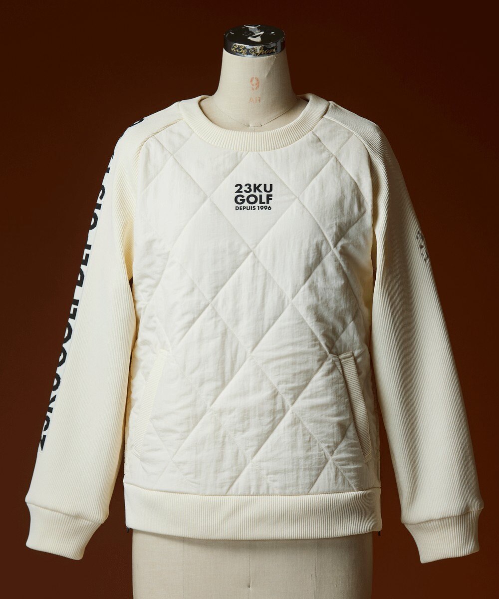 23区GOLF 【WOMEN】中綿キルトプルオーバー 着脱楽ちん 便利なポケット付 1枚で決まる 