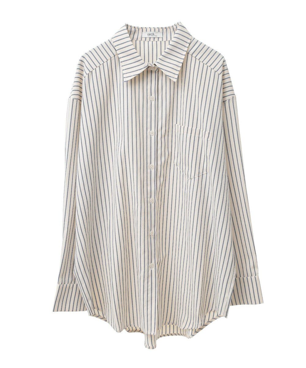 earth music&ecology サッカーストライプシャツ 