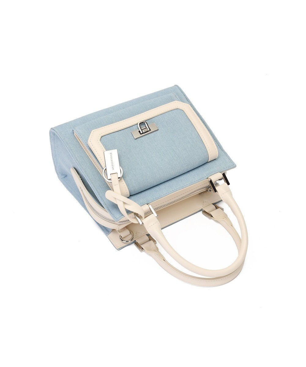 style code 【MERCURYDUO/マーキュリーデュオ】デニムコンビ　フラップハンドバッグ 