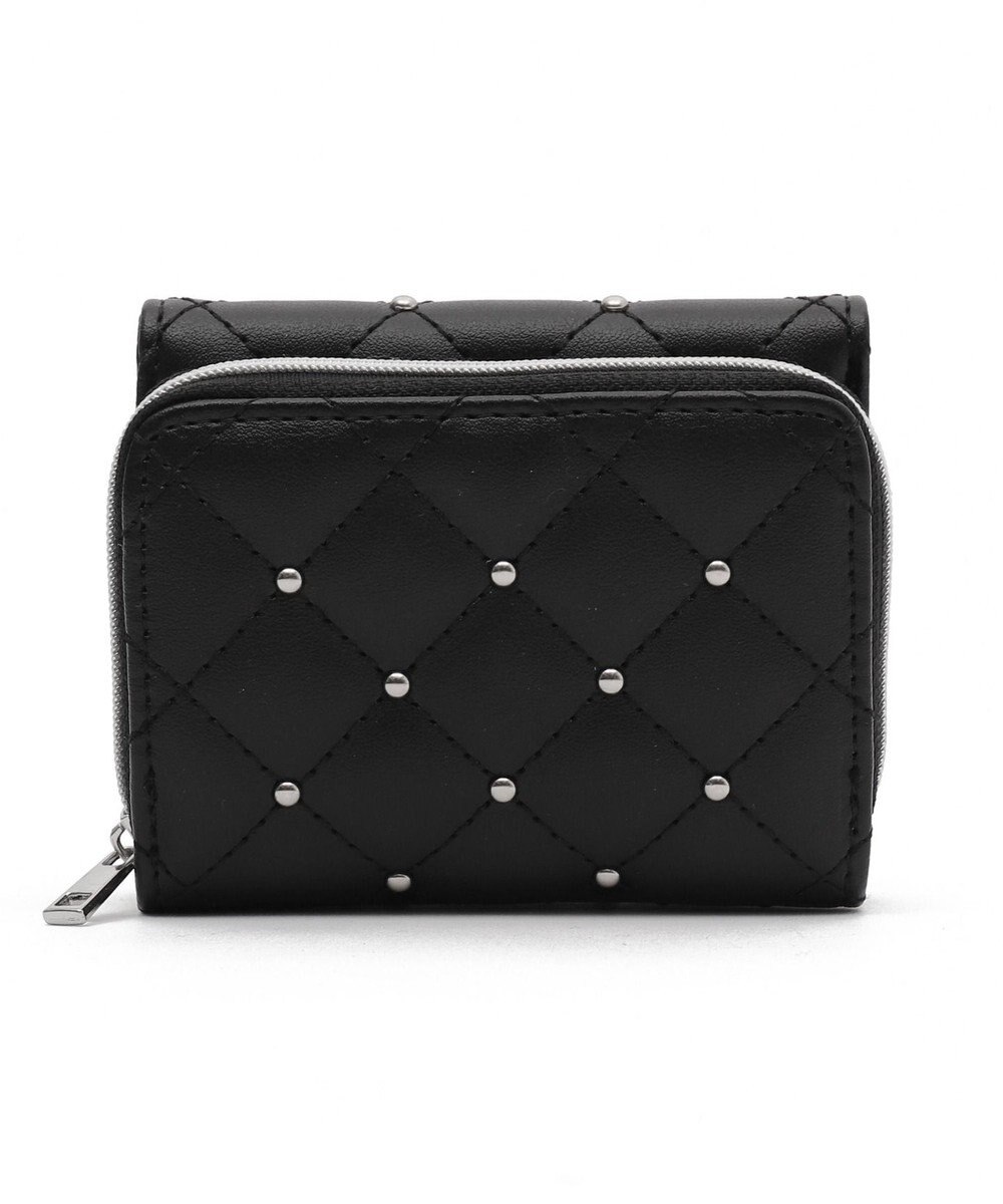 WEGO スタッズキルティングフラップウォレット 