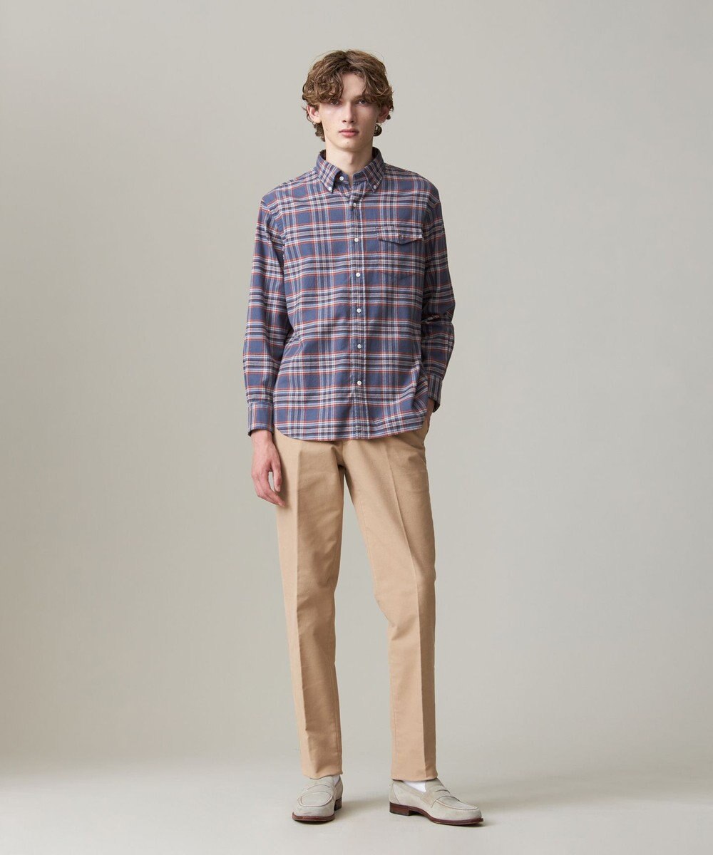 J.PRESS MEN ストレッチ コットンネルシャツ 