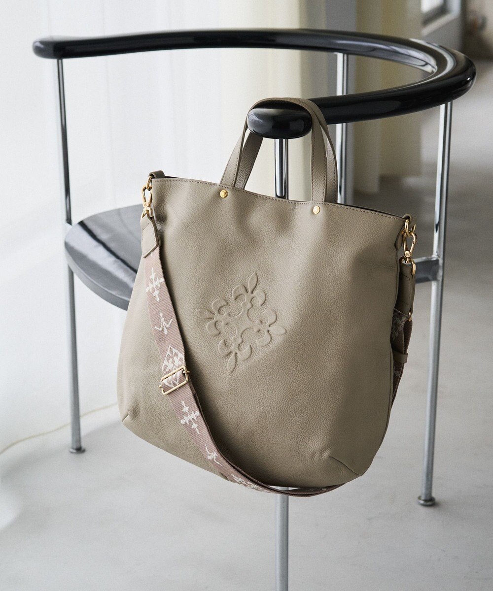 russet エンボスモノグラム ソフトレザー 2WAYトートバッグ(CE-1611) 