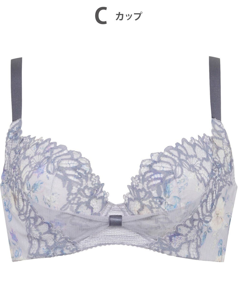 WACOAL 【リボンブラ 脇すっきり】 ブラジャー 脇高設計 着やせシルエット 谷間をメイクしてキープ Gカップまで対応 大きいサイズ レディース BRB433 /ワコール 