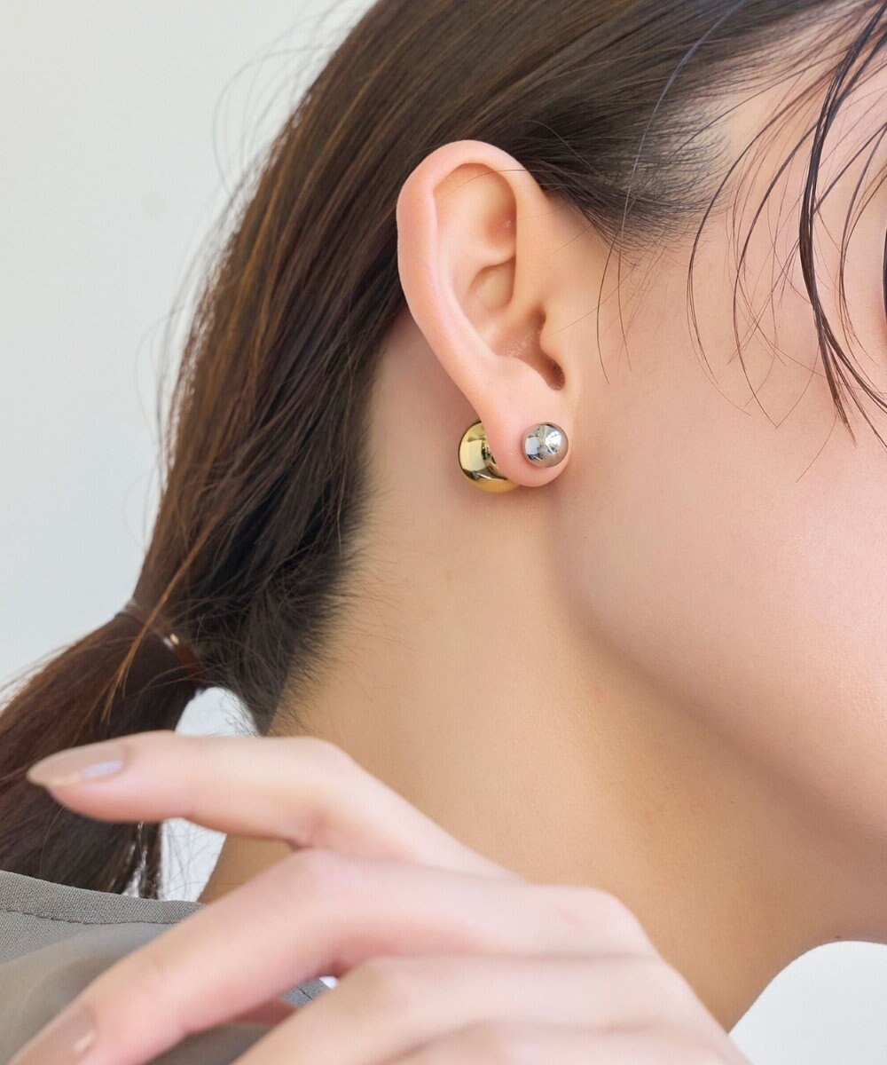 Phoebe <オンワード限定セット>マーブルハートバンスクリップ×メタルボールバックキャッチピアス 