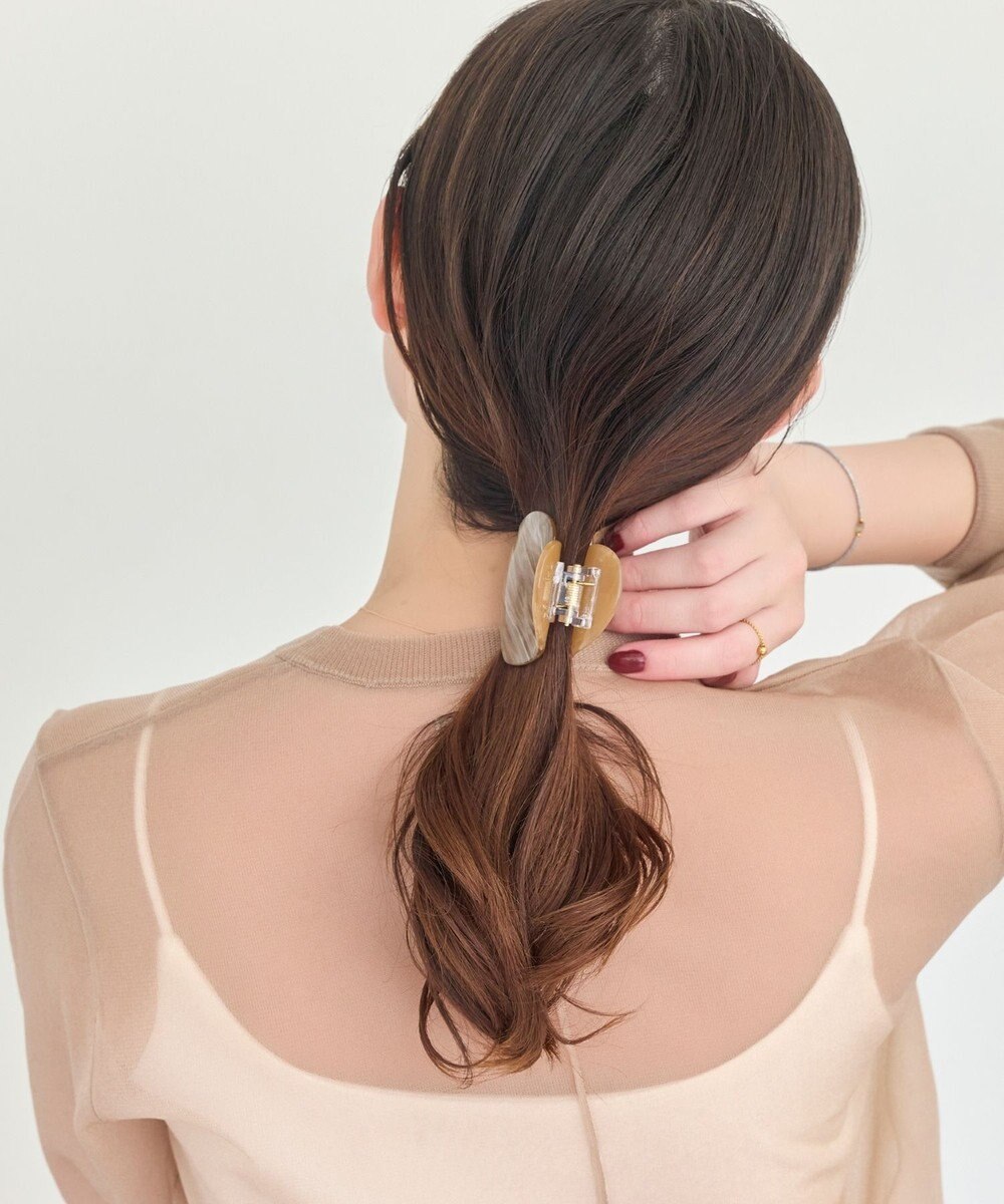 Phoebe <オンワード限定セット>マーブルハートバンスクリップ×メタルボールバックキャッチピアス 