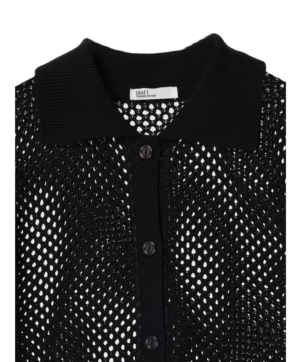 CRAFT STANDARD BOUTIQUE 配色メッシュニットカーディガン 
