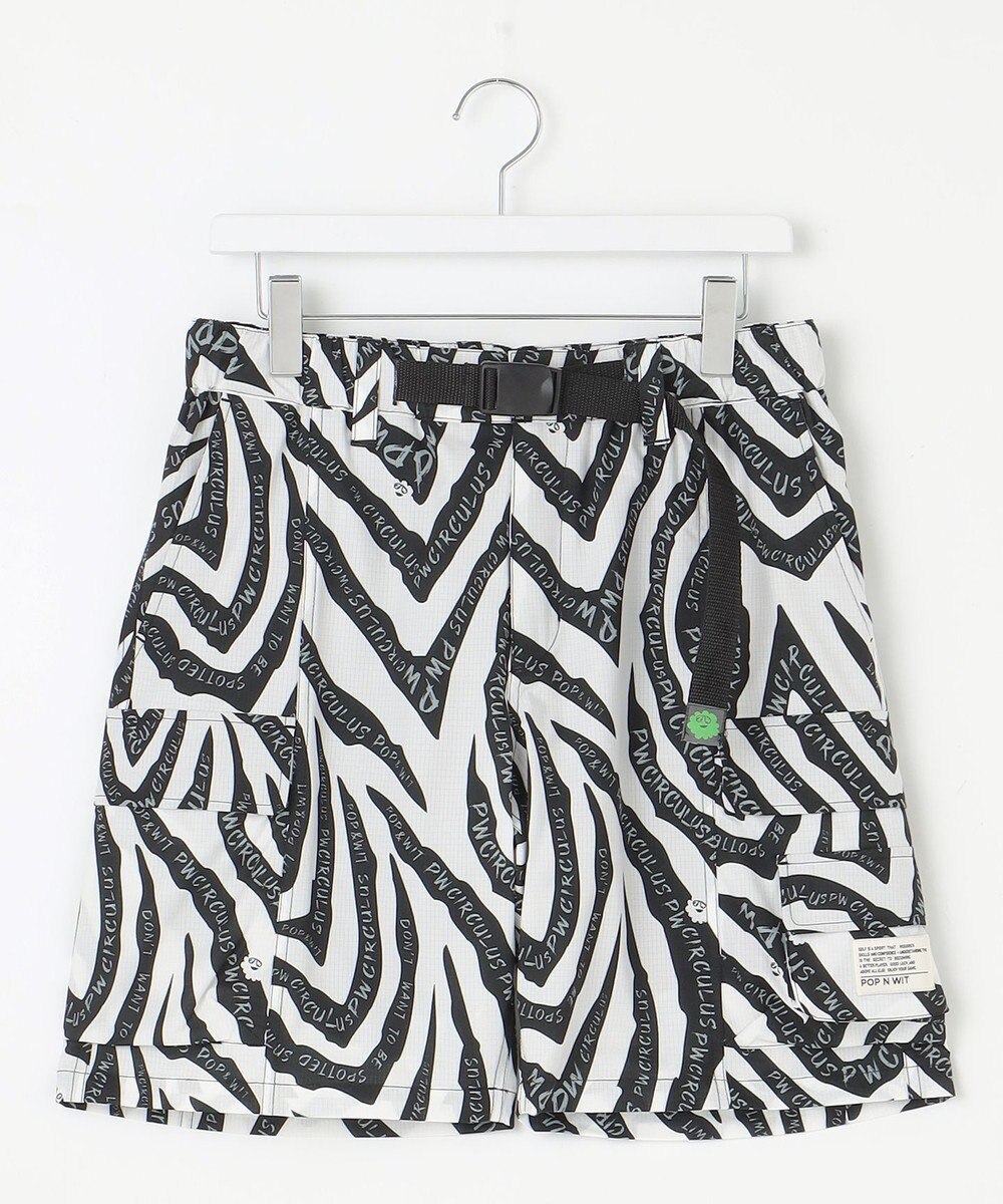 PW CIRCULUS 【高通気 / 軽撥水 / 軽量のDotAir 使用】【MEN】ゼブラ柄ベルテッドショーツ 