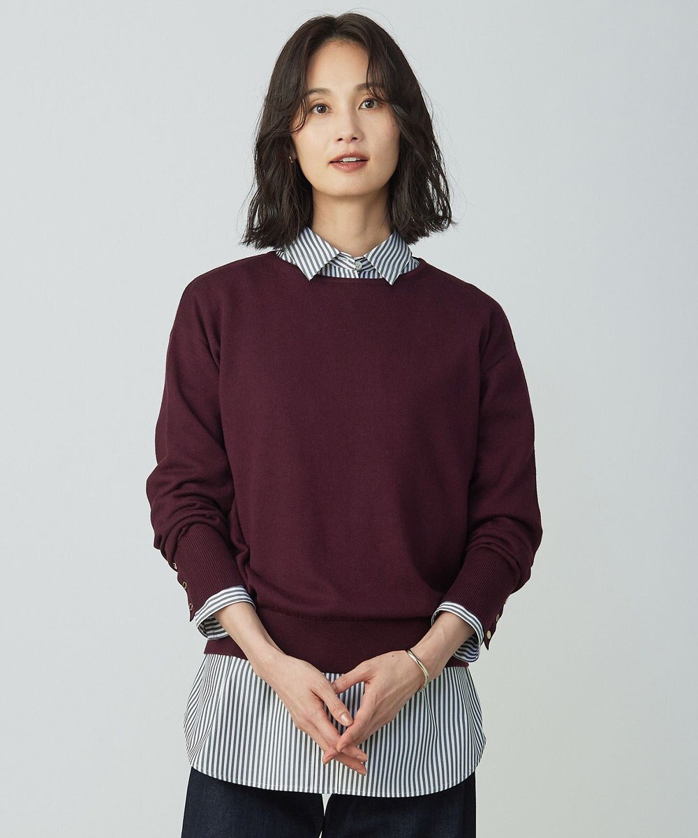 J.PRESS LADIES Cotton Wool ボートネック ニット 
