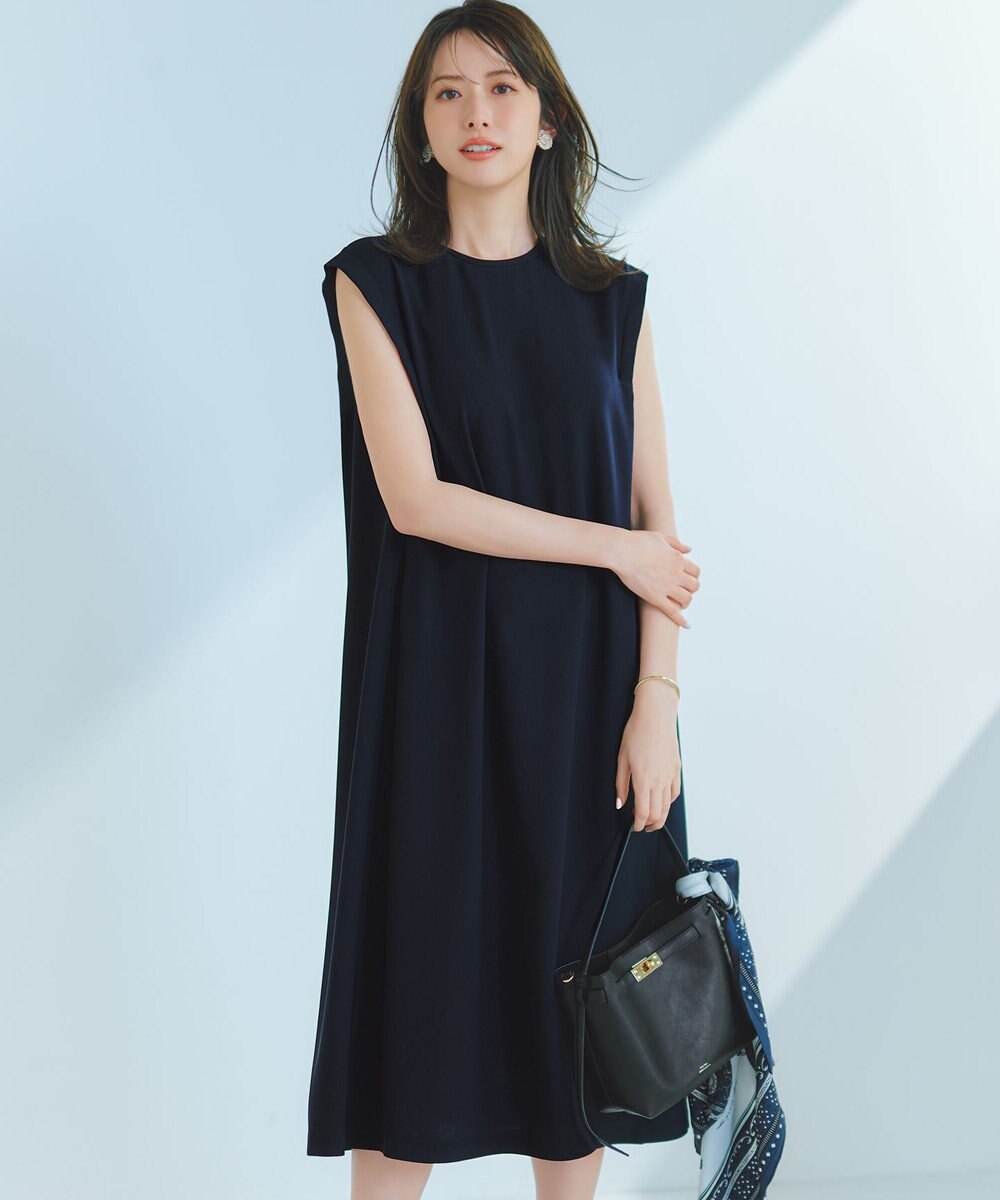 23区 S ストレッチジョーゼット スリーブレス ワンピース 