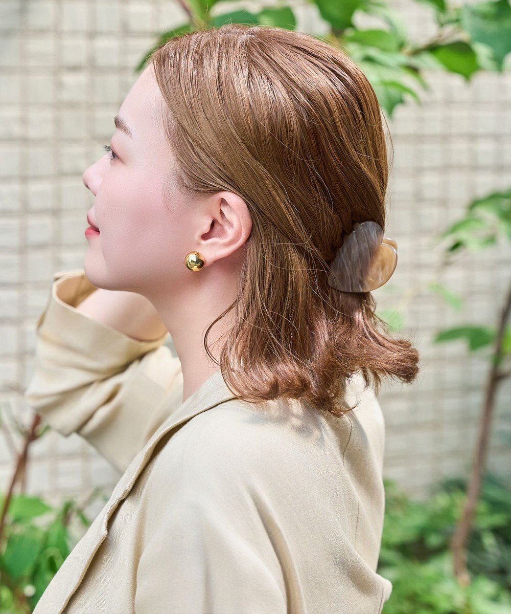 Phoebe <オンワード限定セット>マーブルハートバンスクリップ×メタルボールバックキャッチピアス 