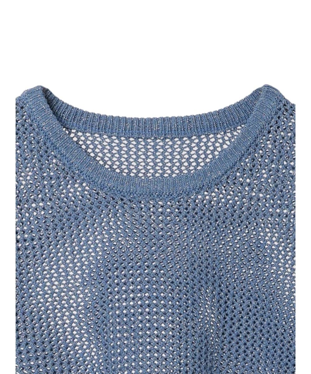 earth music&ecology ラメメッシュプルオーバー 