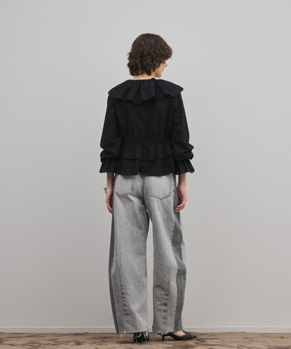 GRACE CONTINENTAL エンブロイダリーフリルブラウス 