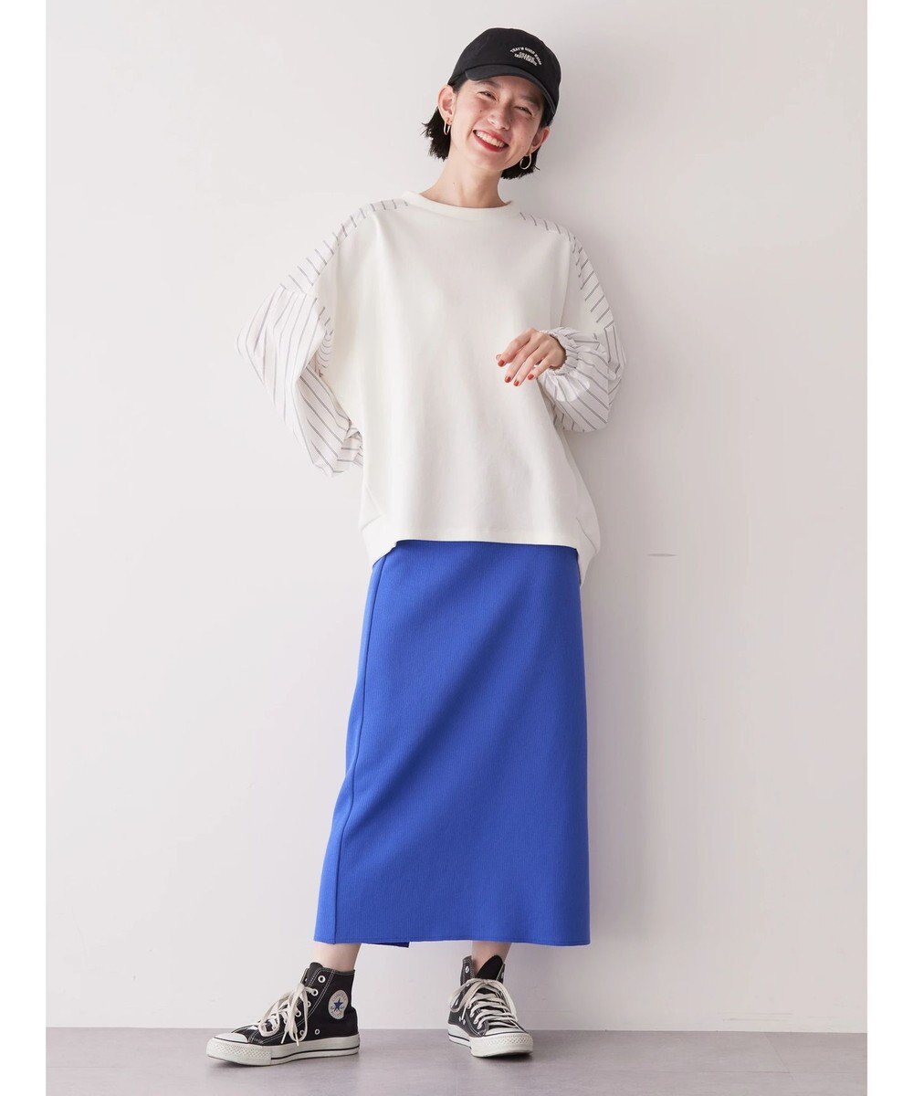 AMERICAN HOLIC イージーケア異素材ポンチプルオーバー 