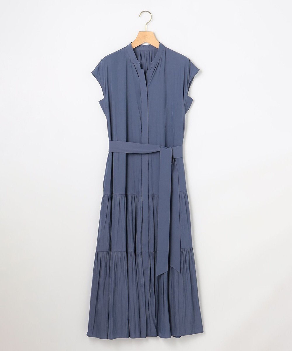 組曲 S 【WEB限定】ギャザーライトデシン ティアードワンピース 